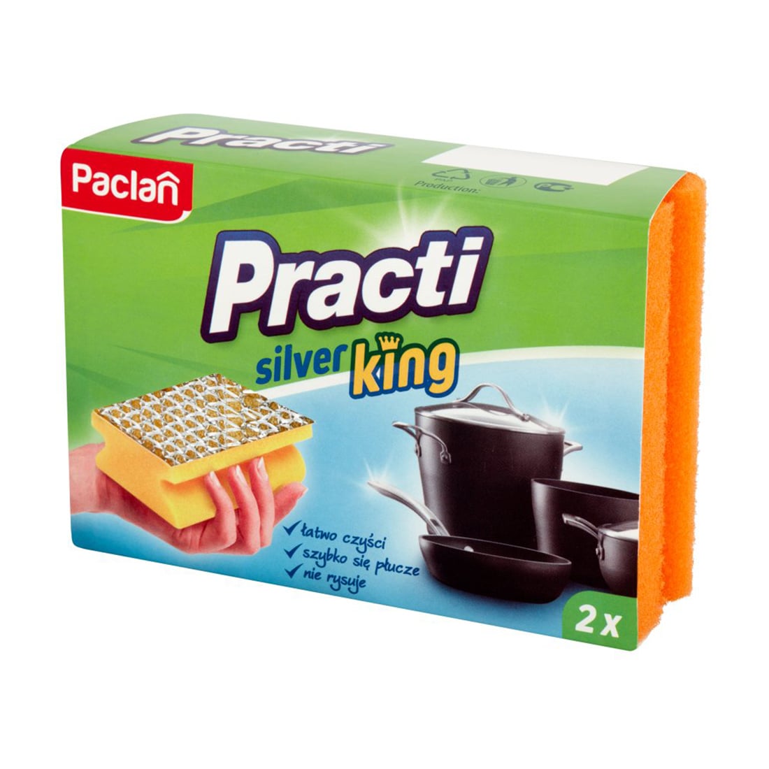 Губки кухонні Paclan Silver king, 2 шт